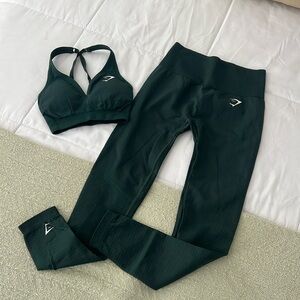 Gymshark Black Sports Bra and Leggings Set